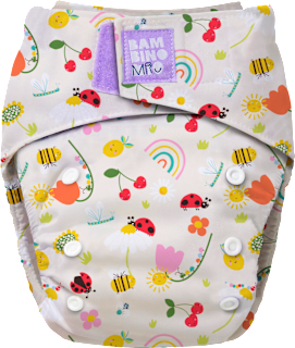Stoffwindel wiederverwendbar, creme, Motiv Sommer Bambino Mio