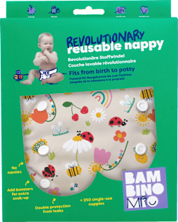 Stoffwindel wiederverwendbar, creme, Motiv Sommer Bambino Mio