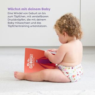 Stoffwindel wiederverwendbar, creme, Motiv Sommer Bambino Mio