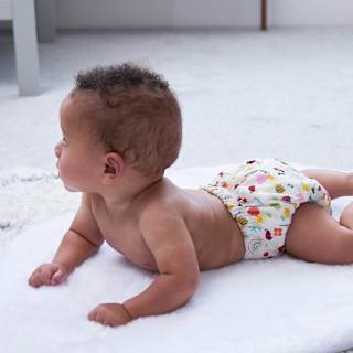 Stoffwindel wiederverwendbar, creme, Motiv Sommer Bambino Mio