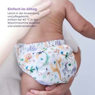 Stoffwindel wiederverwendbar, Motiv Safari Bambino Mio