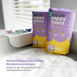 Windelvlies mess less happy liners, 100 Blatt Bambino Mio