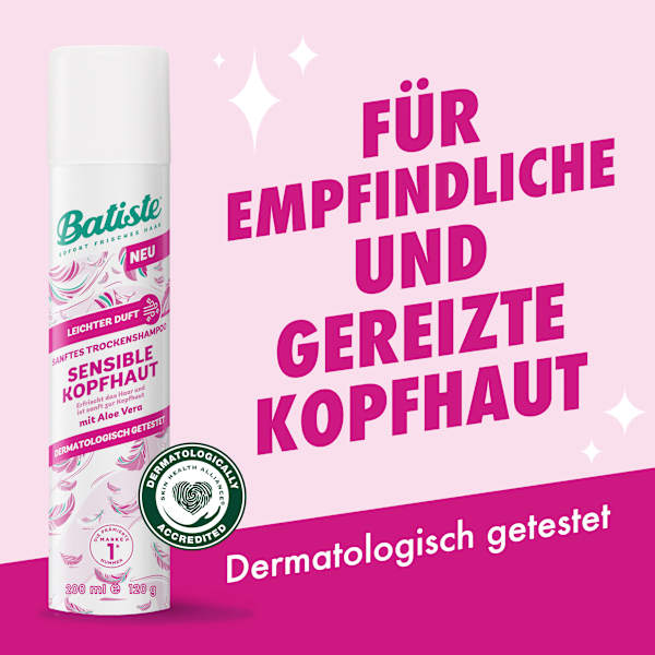 Trockenshampoo Sensible Kopfhaut, leichter Duft Batiste