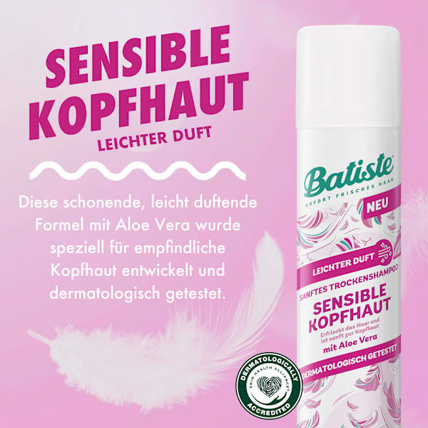 Trockenshampoo Sensible Kopfhaut, leichter Duft Batiste