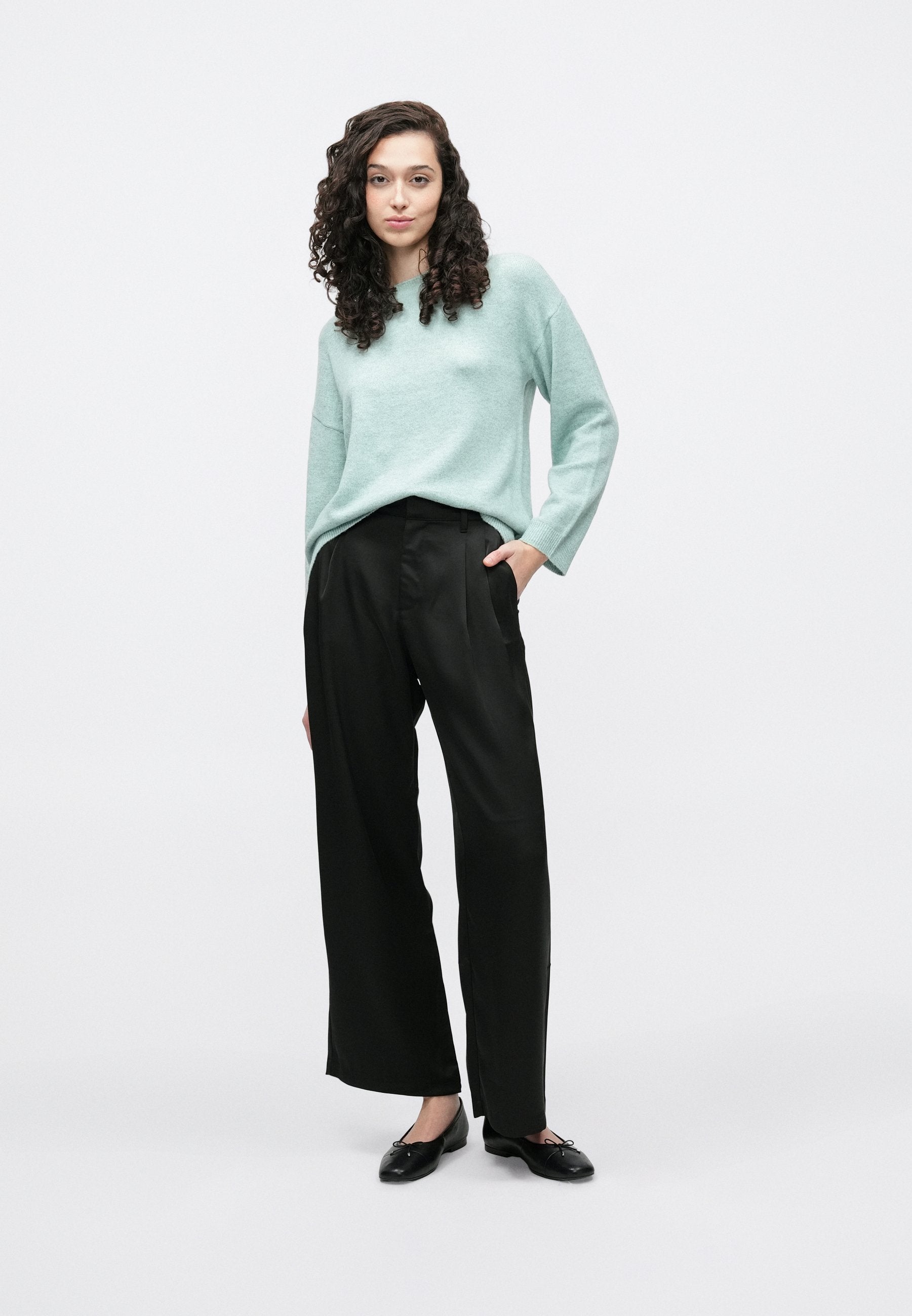 VILA VILIGA L/S O-NECK KNIT TOP - NOOS