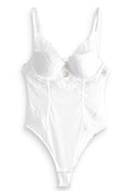 Lipsy LIPSY EMBROIDERED PUSH-UP PLUNGE BODY