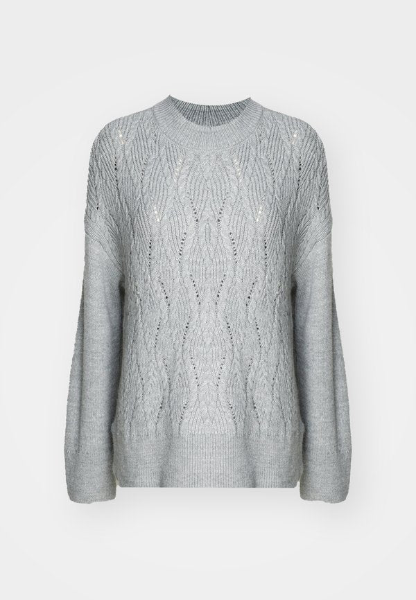 ONLY ONLLEISE FREYA HIGH NECK  - Jumper - medium grey melange