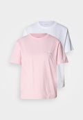 Calvin Klein Jeans MONOLOGO TEE 2 PACK - Basic T-shirt - pink / white