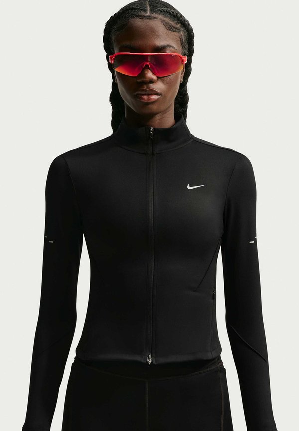 Nike Performance W NK SWIFT DF FZ JKT - Training jacket - black/reflective silv