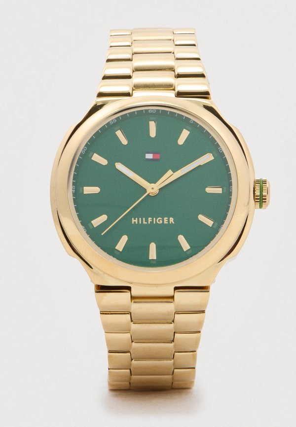 Tommy Hilfiger GEORGIA UNISEX - Watch - gold-coloured/green