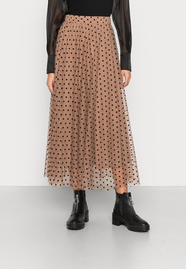 ONLY ONLPONERA DOT SKIRT - A-line skirt - leaveless tree/dots black
