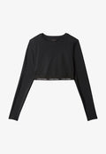 Calvin Klein Swimwear RASHGAURD ICON - Bikini top - black