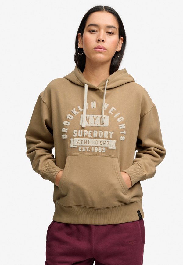 Superdry & Co SUPERDRY VINTAGE PREP CHENILLE HOODIE.. - Hoodie - corps beige