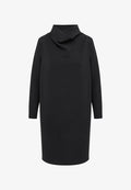 s.Oliver MIT WASSERFALLKRAGEN UND SEITLICHEN EINGRIFFTASCHEN - Day dress - schwarz