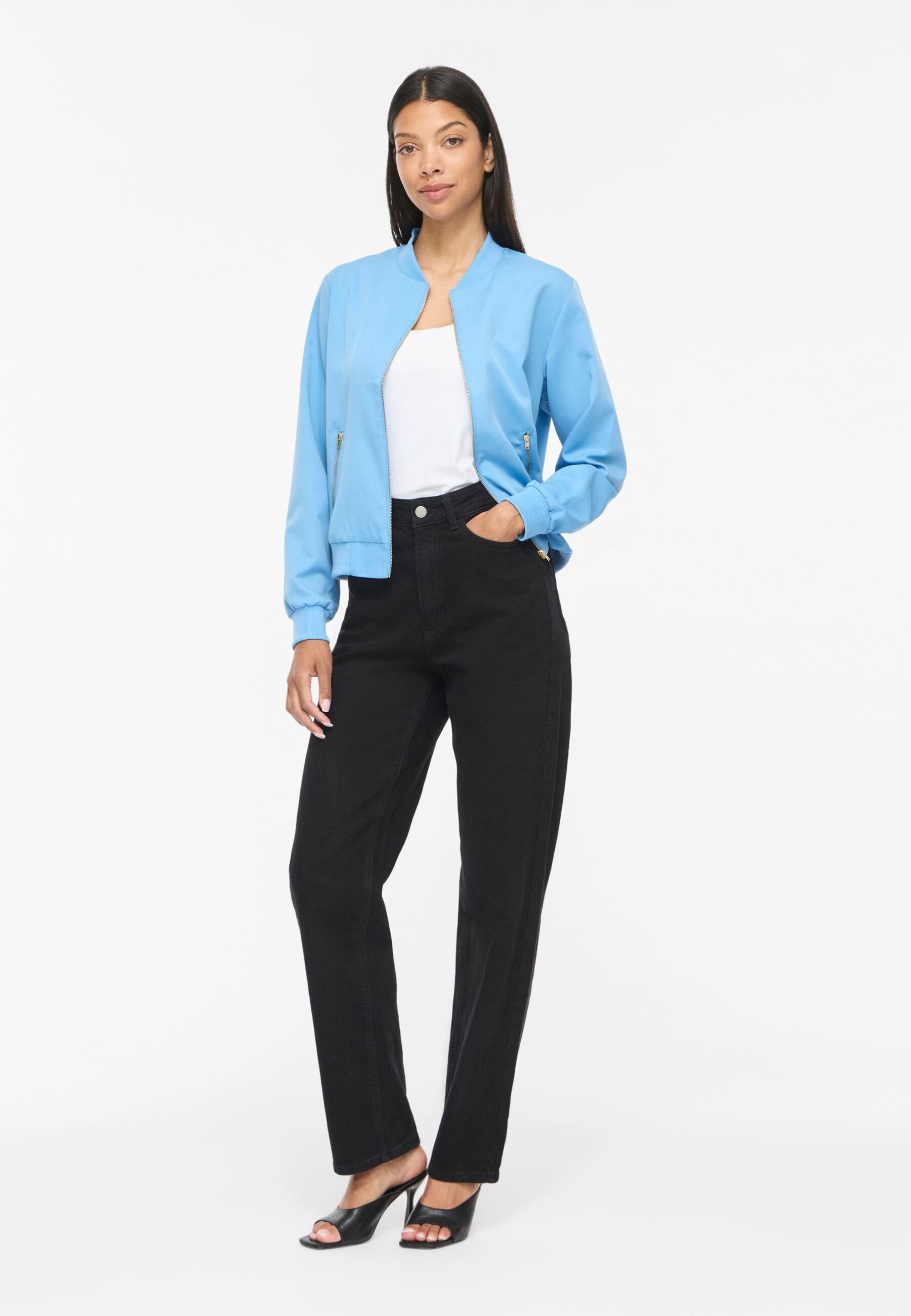 VILA bomber VIBUBBLE Zipper