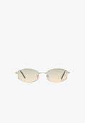 Bershka METAL FRAME - SUNGLASSES - Sunglasses - beige