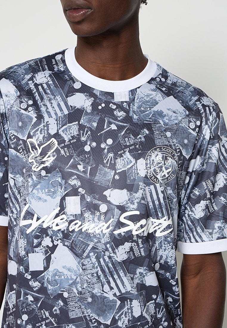 Lyle & Scott INDUSTRIAL PRINT FOOTBALL SHIRT