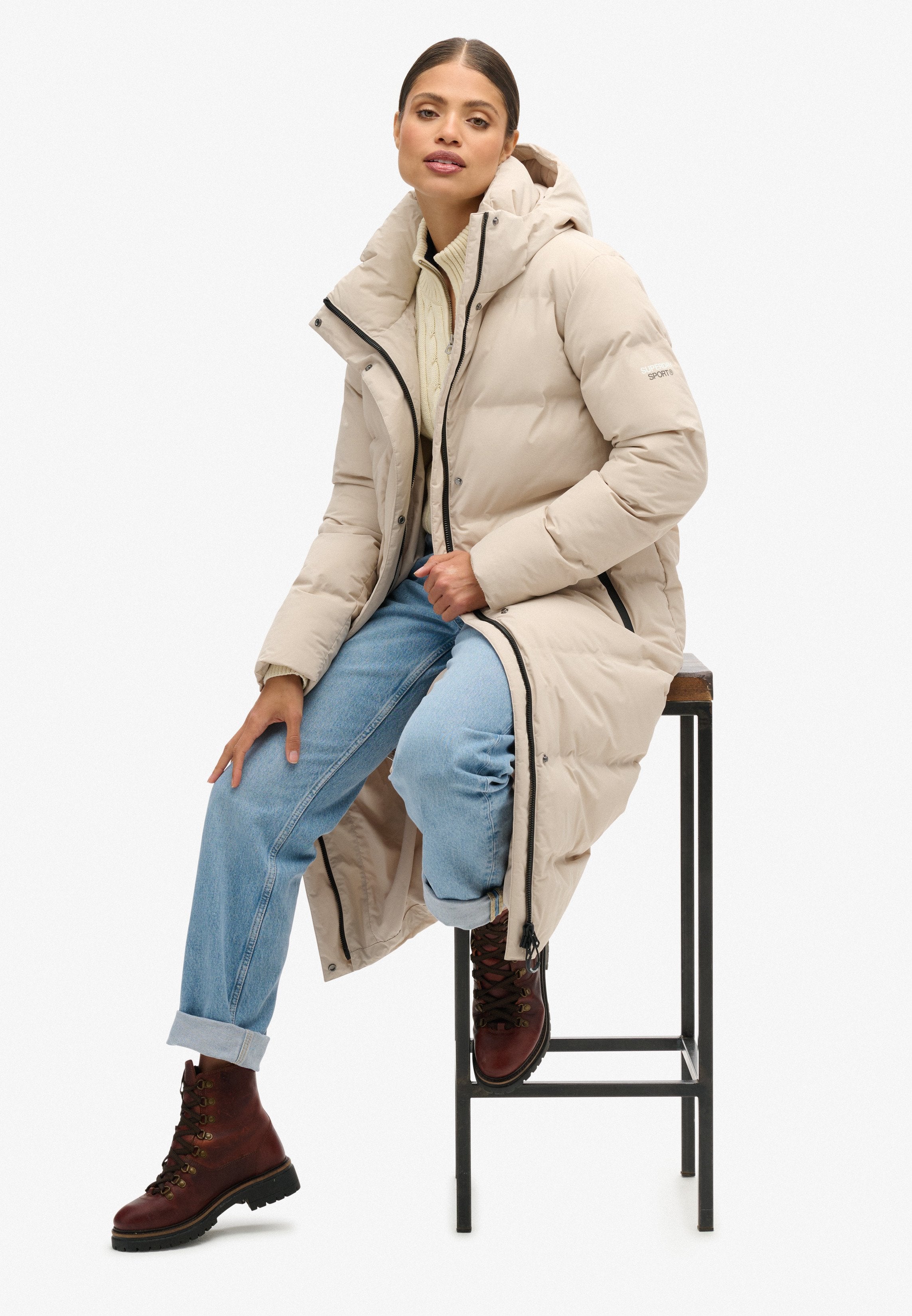 Superdry & Co HOODED LONGLINE PUFFER