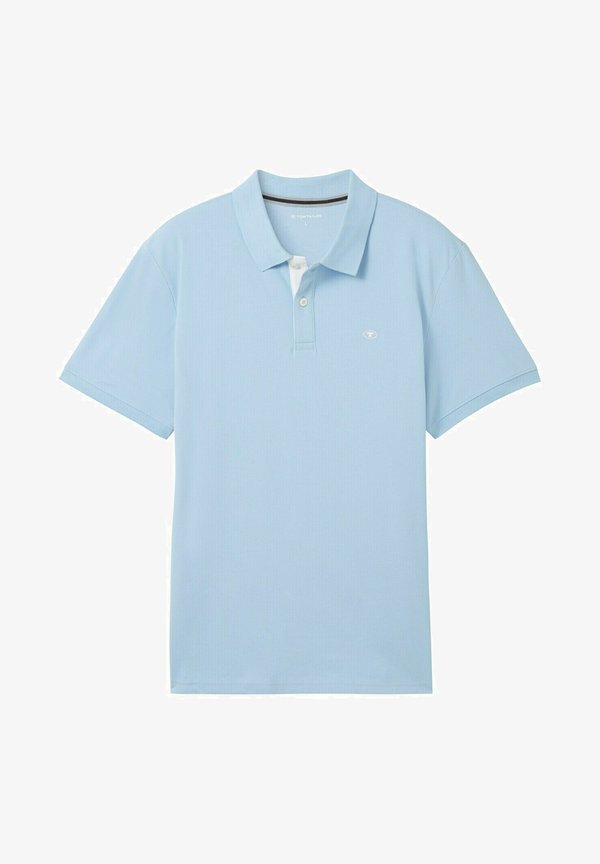 TOM TAILOR BASIC POLO WITH CONTRAST - Polo shirt - washed out middle blue