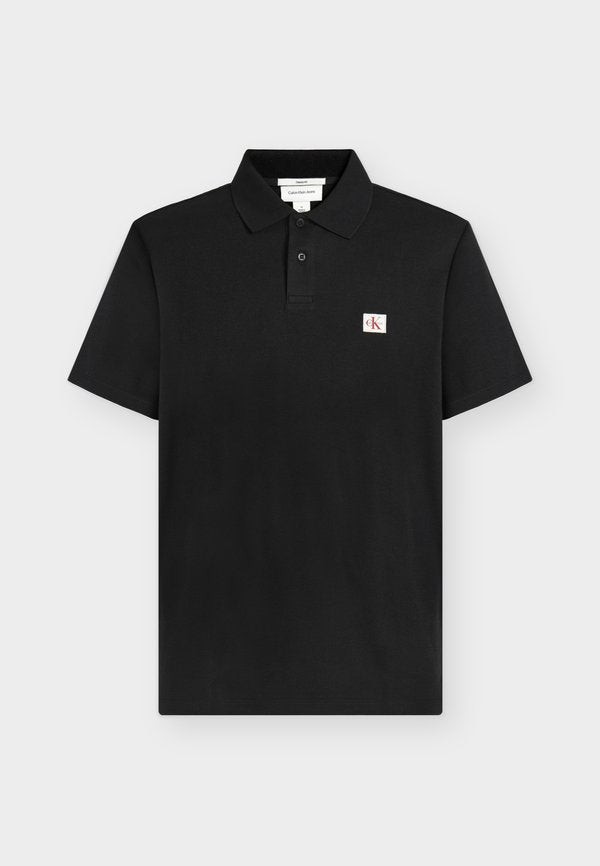 Calvin Klein Jeans MICRO WAFFLE CLASSIC BADGE - Polo shirt - black