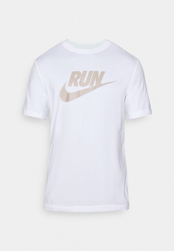 Nike Performance TEE RUN - Sports T-shirt - white/moon particle