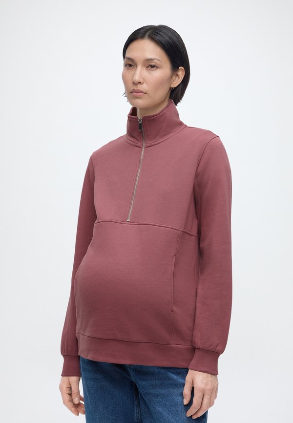 Anna Field MAMA MATERNITY ZIP THROUGH FUNNEL NECK SWEATSHIRT