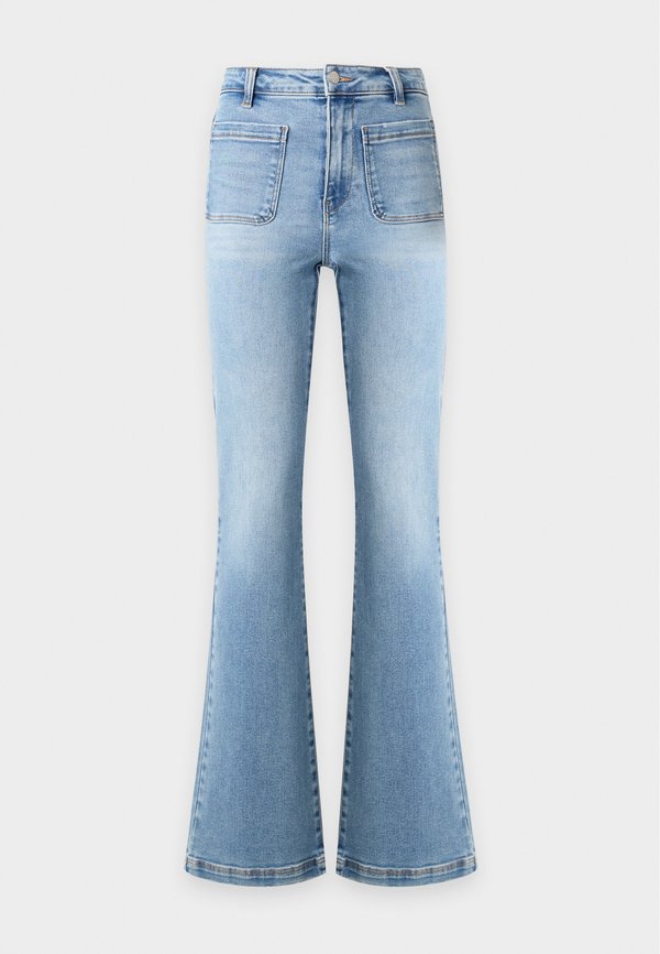 ONLY ONLEMILY MILA WAIST POCKET - Flared Jeans - medium blue denim