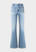 ONLY ONLEMILY MILA WAIST POCKET - Flared Jeans - medium blue denim