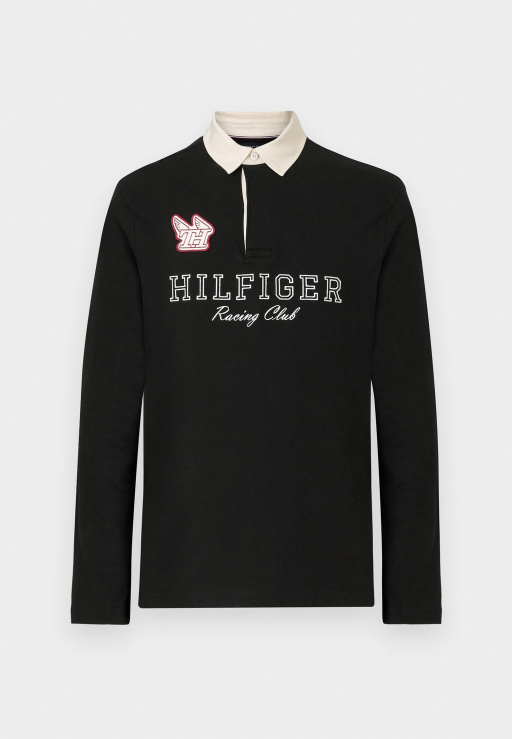 LOGO APPLIQUÉ RELAXED RUGBY POLO SHIRT Media 1