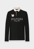 LOGO APPLIQUÉ RELAXED RUGBY POLO SHIRT Media 1
