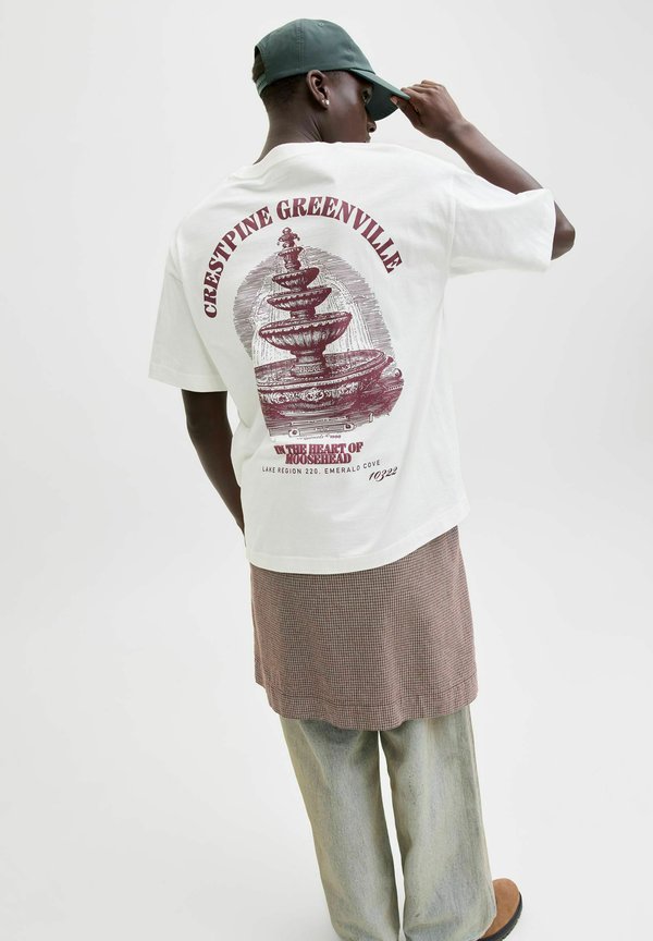 Jack & Jones T- - Print T-shirt - cloud dancer