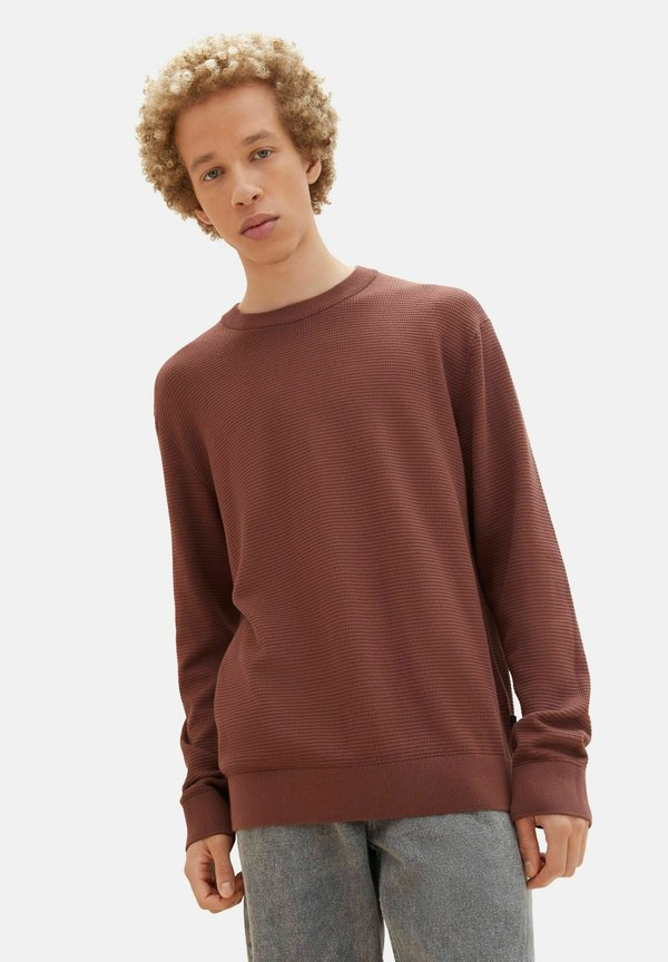 TOM TAILOR MIT BÜNDCHEN AN ÄRMEL UND SAUM - Jumper - rot