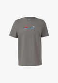 s.Oliver AUS HEAVY MIT JAWS© UCS LLC ARTWORK - Print T-shirt - grau meliert