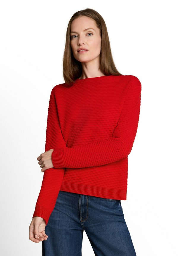 TOM TAILOR KNIT NEW BUBBLE STRUCTURE SWEATER - Jumper - soft scarlet red