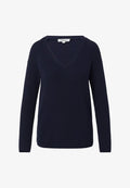s.Oliver AUS MIT V-AUSSCHNITT - Jumper - navy