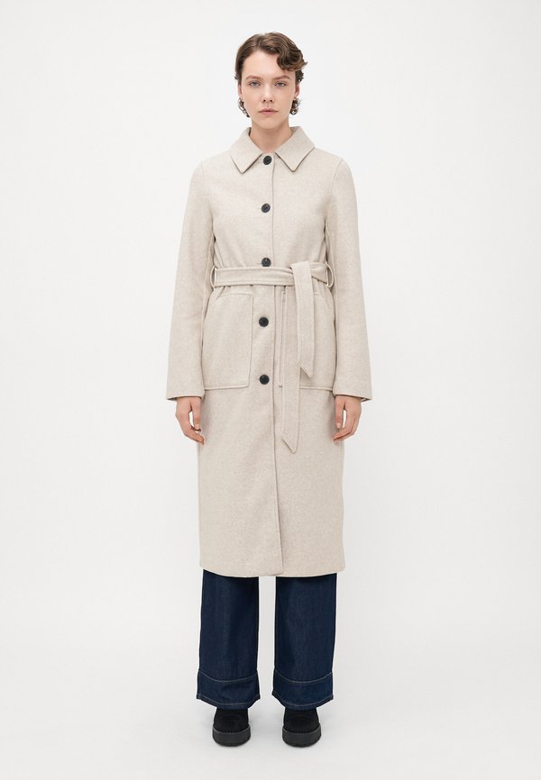 Vero Moda Tall VMFORTUNEPARIS LONG COAT  - Classic coat - oatmeal melange