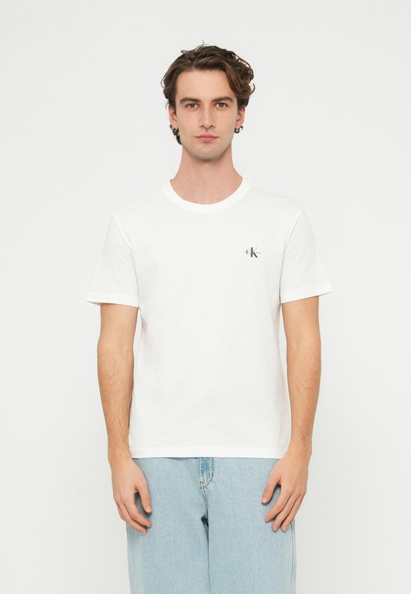 Calvin Klein Jeans MONOLOGO 3 PACK - Basic T-shirt - bright white/black/grey heather