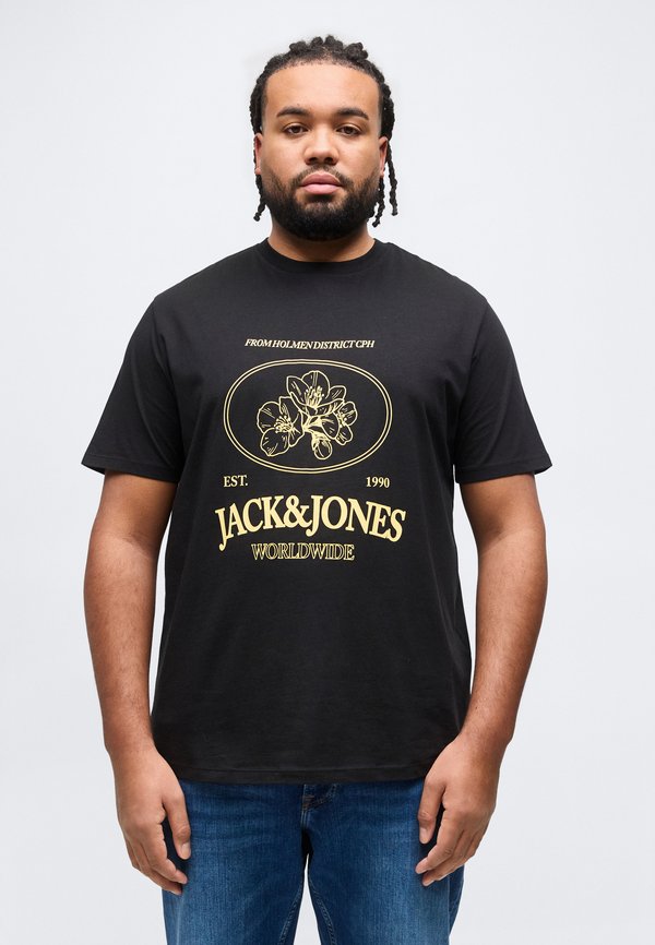 Jack & Jones Plus Size - Print T-shirt - black
