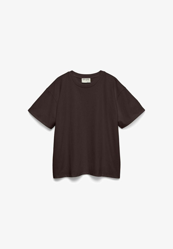 Vero Moda T-SHIRT AWDALLAS T-SHIRT - Basic T-shirt - chocolate torte