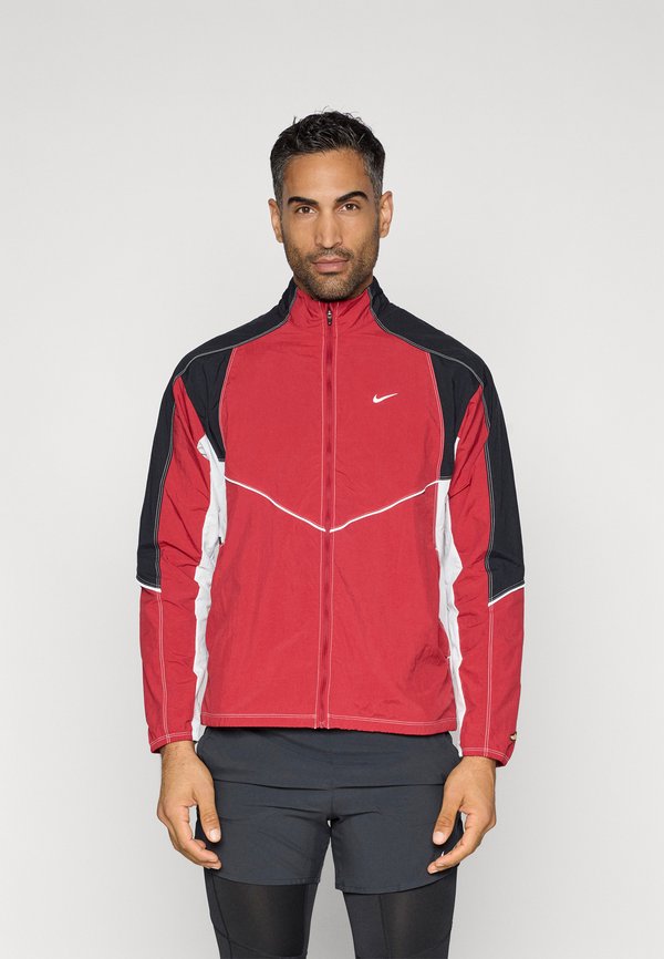 Nike Performance RETRO TRACK - Windbreaker - team crimson/black/summit white/reflective silver-coloured