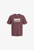 Jack & Jones JCOFUSION BOX PRINT TEE SS CN SN - Print T-shirt - fudge