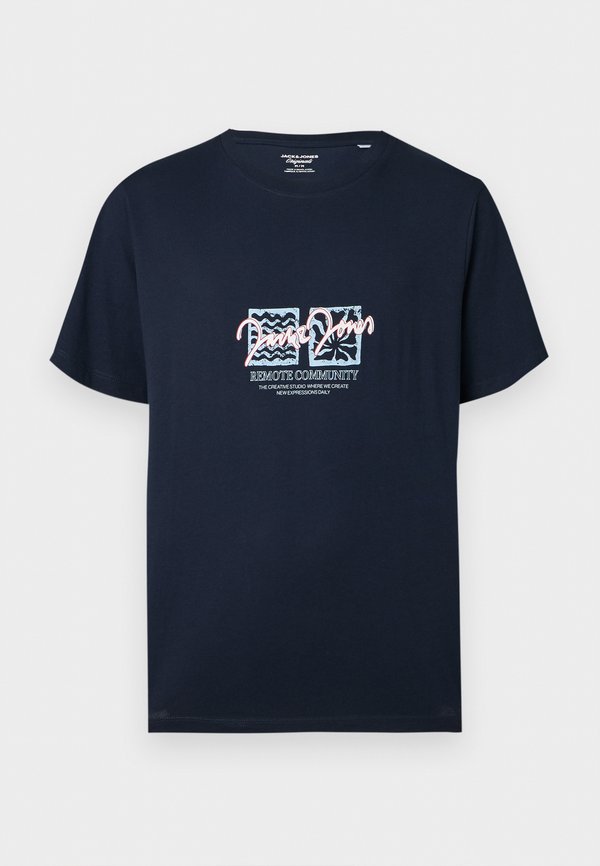 Jack & Jones JORRIVIERA FRONT TEE CREW NECK - Print T-shirt - sky captain
