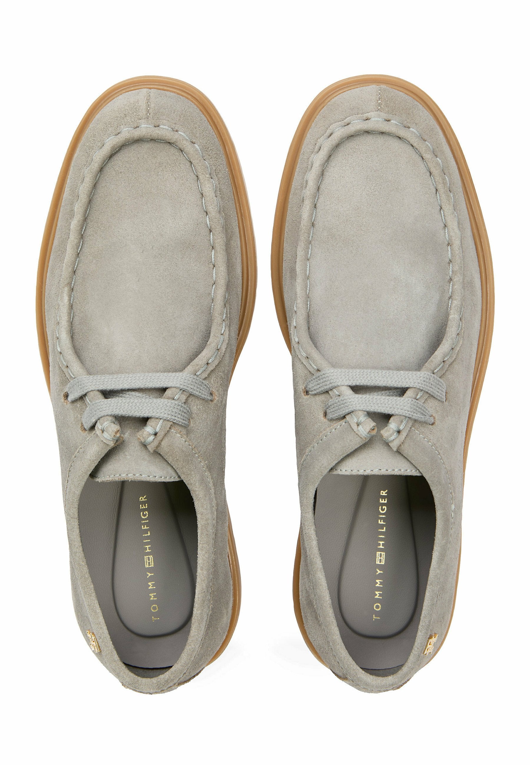 TH MONOGRAM SUEDE MOC TOE LOAFERS Media 3