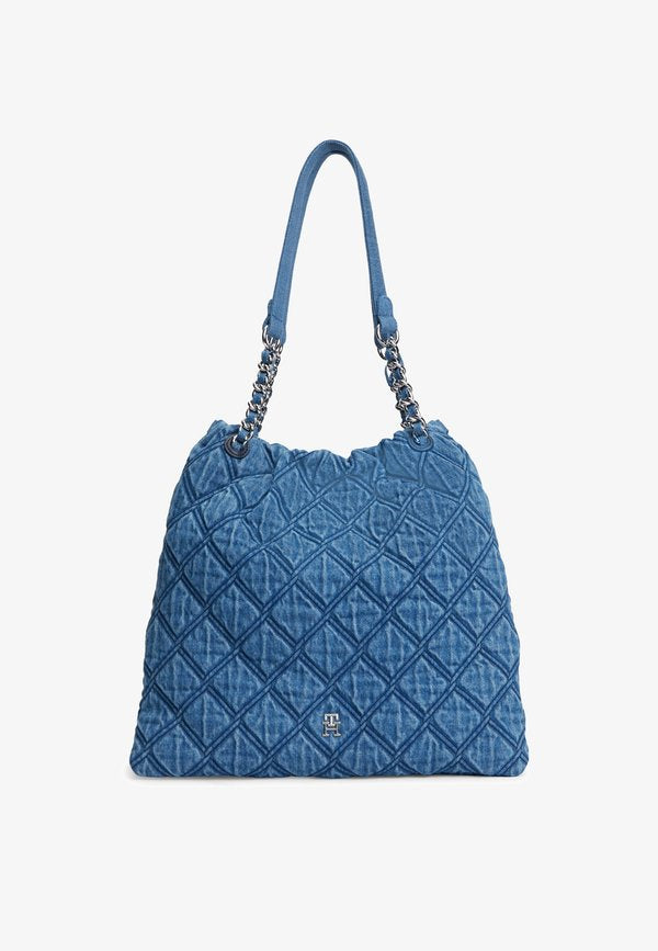 Tommy Hilfiger FEMININE - Tote bag - denim