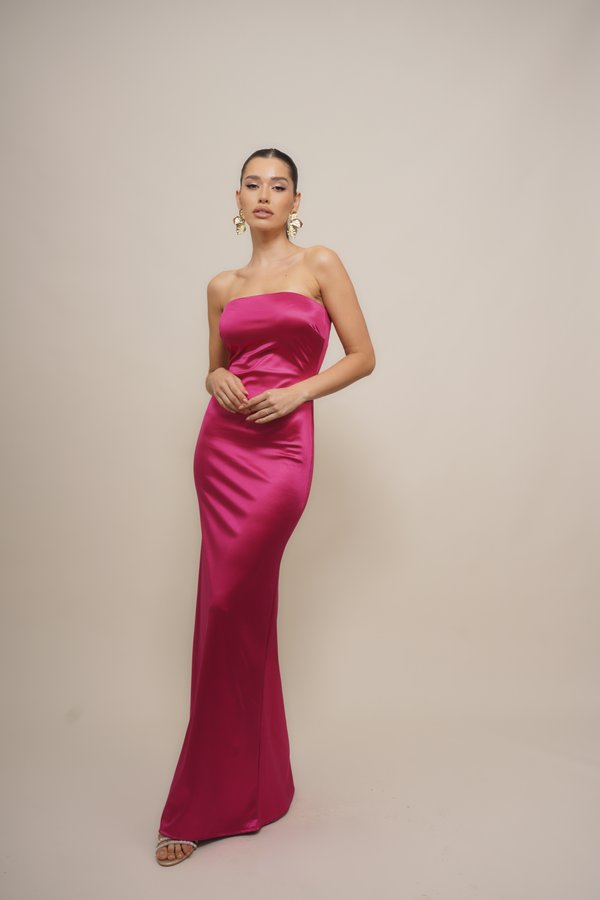 WAL G TALL DAHLIA BANDEAU MAXI