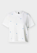 Vero Moda Petite VMSOLVEI METTE - Print T-shirt - snow white