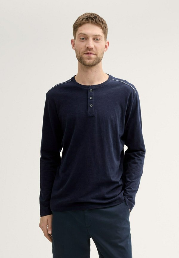 TOM TAILOR Long sleeved top - knitted navy