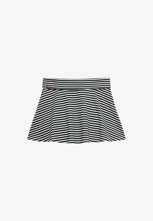 Superdry & Co A-line skirt - eclipse navy stripe