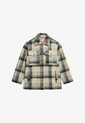 Superdry & Co HEAVYWEIGHT - Summer jacket - pale blue black ivory check