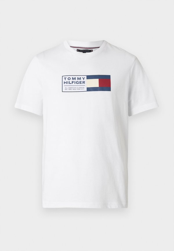 Tommy Hilfiger LOGO JERSEY CREW NECK T-SHIRT - Print T-shirt - white
